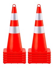 VEVOR Cône de Signalisation Cône de Chantier Réfléchissant 10PCs 73 cm de Haut