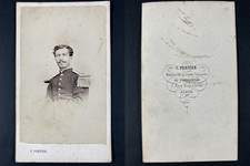 Doorman, Algiers, Military to identify Vintage cdv albumen print CDV, print a