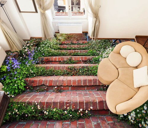 Escalier rouge 2110 - escalier,