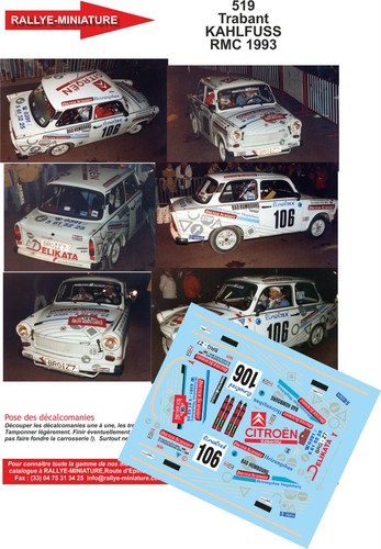 Decals ref 0519 trabant - 0519,
