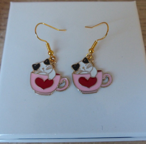 Boucles oreilles chat dans - boucles,