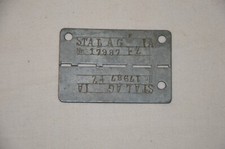 IDENTITY PLATE STALAG-I A Nr 17987 FZ-PRISONER OF WAR-1939/1945