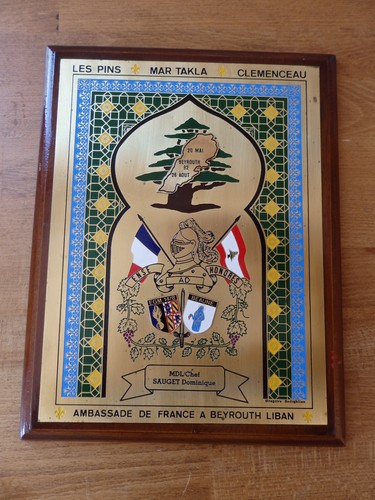 Plaque table militaire - plaque, de