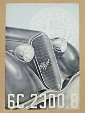 1936 ALFA ROMEO 6C 2300B. CAR BROCHURE.