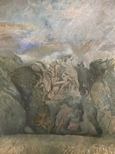 Peinture huile sur toile 1960 - huile,