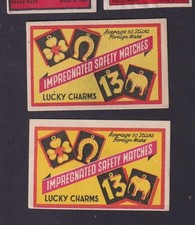 2 Antique Matching Tag Italy BN186354 Lucky Charm