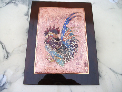 Beau tableau coq emaux - tableau,