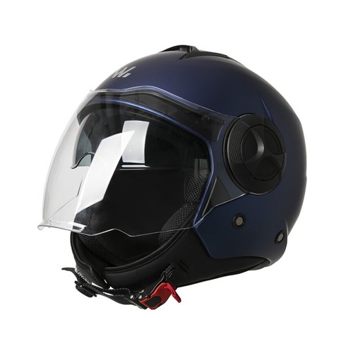 Casque moto jet bleu - , mat