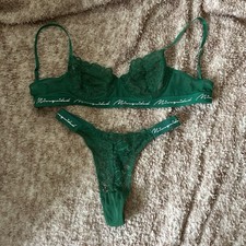 Missguided Emerald Green Lingere Set