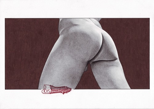 Croquis dessin art masculin - nu,