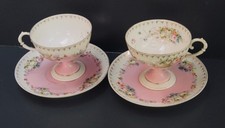 2 TASSES À THÉ/CAFÉ ANCIENNES DÉBUT XIX° PORCELAINE TRANSLUCIDE (LIMOGES?)