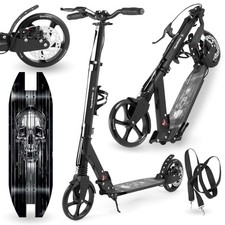 Trottinette Ado Adulte jusqu'à 100kg- 2 amortisseurs, Pliable- Aluminium- ABEC-7