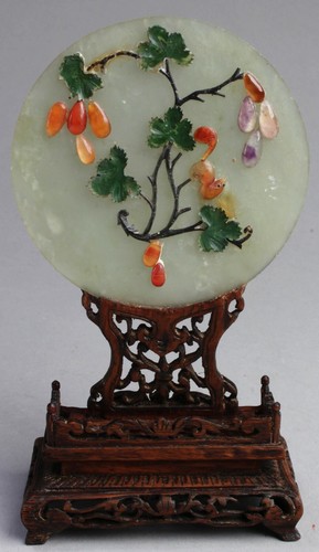 Chinese jade table screen - chinese,