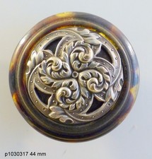 Antique Art Nouveau Button. Openwork Acanthus/Leaf Scale Bottom 44mm