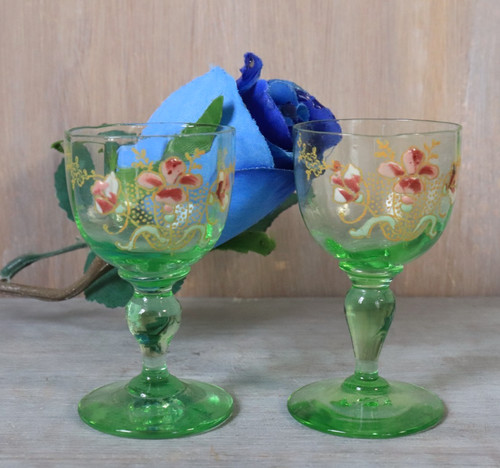 Paire petits verres - verres, ancien