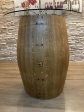 Mange Debout Barrique Douelle Tonneau Plateau En Verre Trempé