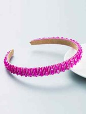 Serre-Tête Violet Rose Strass