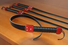 Dragon Talon Flogger Hard Leather Black Max Pain 31" (81 cm) - Free Shipping