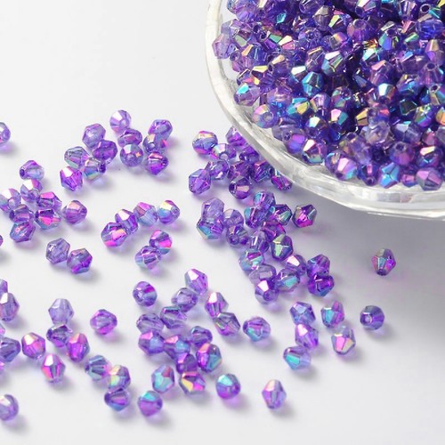 200 perles toupies bicone - toupies,