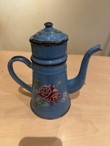 Ancienne cafetière emaillee - cafetière,
