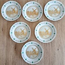 6 St Amand Porcelain Dessert or Cheese Flat Plates/Vintage Plates