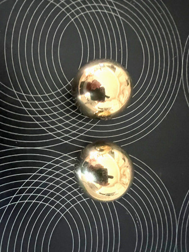 Paire boules laiton doré - paire,