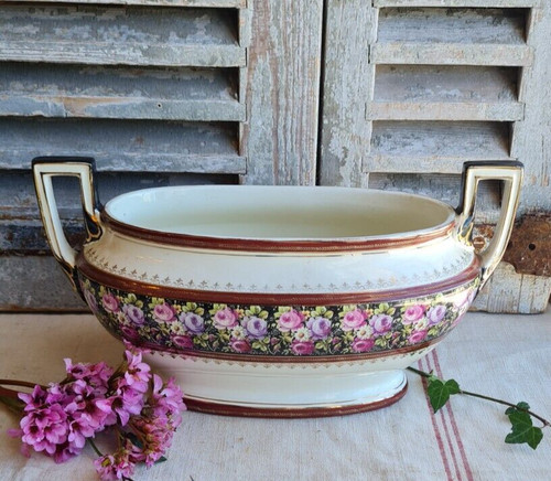 Ancien pot jardiniere fleurs - pot, a