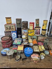 Gros Lot D'ancienne Boîte La Plupart En Métal Publicitaire