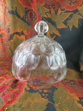 ancienne cloche a fromages en verre decor ruche abeilles epoque 1900 