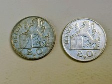 Lot 20 Francs Silver 1950, 1953 Belgium, 2 pieces