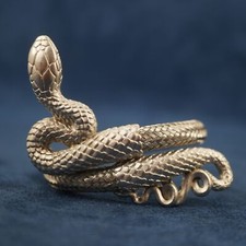 Vintage Silver-Plate Snake Bracelet - Free Shipping USA
