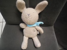doudou peluche lapin laine