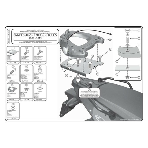 Givi top case carrier - top,