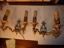 paire d'appliques EN BRONZE OU
