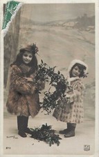 CP LITTLE GIRLS ELEGANT FUR COAT WITH MISTLETOE - SAZERAC