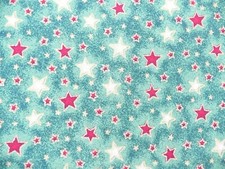 vintage cotton fabric with stars decorations for patchwork, collection or other