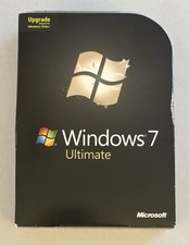 Microsoft Windows 7 Ultimate 32 Bit and 64 Bit Double DVD Set w/ Key Preowned