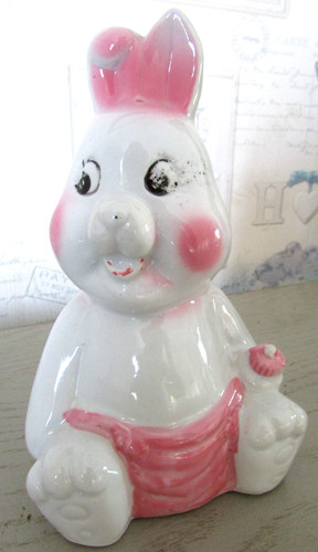 Tirelire céramique lapin - céramique,