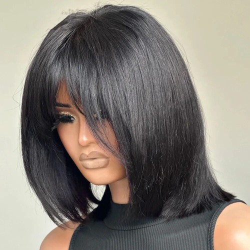 Layered cut wigs straight bob - cut,