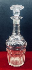 VAL SAINT LAMBERT CRYSTAL WINE DECANTER FLAT SIZE 19TH 19TH CENTURY