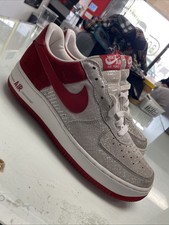2005 Nike Air Force 1 Low Premium Christmas Silver Red White 312945 061 SZ 9 New