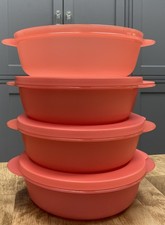 Tupperware CrystalWave Microwave Bowls-Purple-Pink-Salmon-Assorted Sizes-NEW