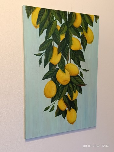 Branche citron tableau - branche,