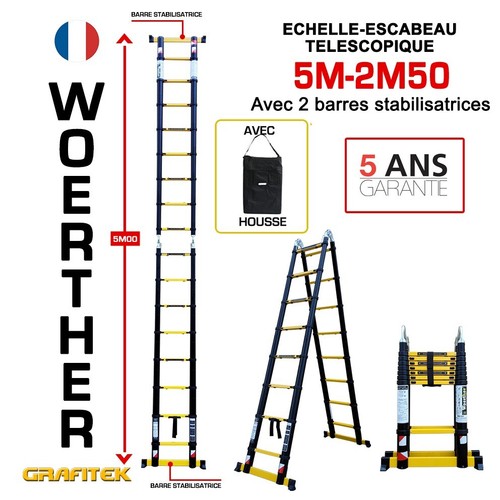 Escabeau échelle pliante - escabeau-échelle,