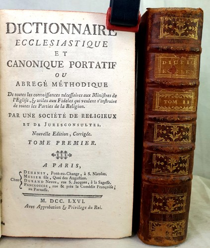 Livre ancien 1766 - ancien, dictionnaire