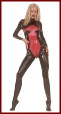 CHIC COMBINAISON LATEX  FEMME - WOMAN RUBBER CATSUIT - GUMMIANZUG 