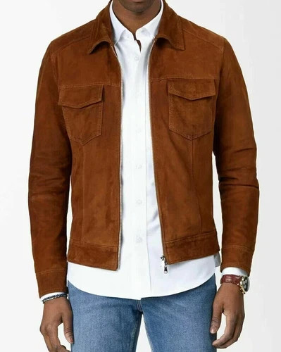 Veste cuir 100 pur daim - cuir,
