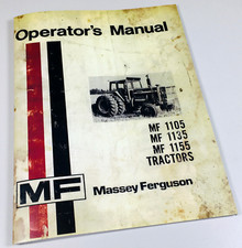 Massey Ferguson Mf 1105 1135 1155 Tractors Operators Owners Manual Maintenance