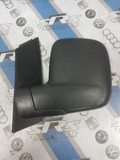 VW Caddy 2K Passenger Side Manual Wing Mirror in Black 2004 - 2015
