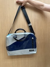 FREITAG Messenger Shoulder Bag blue gray/silver W 51cm x H 41cm 